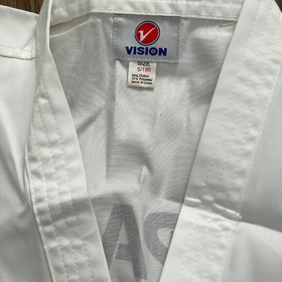 Taekwondo Sport Karate Classic White Adult Sport Uniform Size 5/190 - Picture 12 of 13